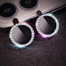 2 件套水钻鹰眼手机相机保护膜适用于 11/12/13/14/15/15/12 Mini/13 Mini/14 Plus/15 Plus/16 Plus - 鑲鑽-AB - 查看 21