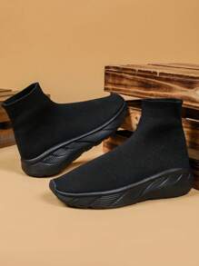 Chaussettes noires mode décontractée, douces, légères pour hommes, convient pour les déplacements