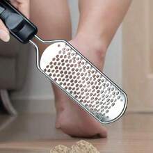1pc Stainless Steel Pedicure Foot File, Foot Heel Scraper, Foot Rasp Foot File And Callus Remover For Feet, Foot Scrubber For Dead Skin - Black - View 1