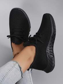 Spring New Women Lace-Up Casual Sports Shoes, Comfortable Breathable Lightweight And Wear-Resistant