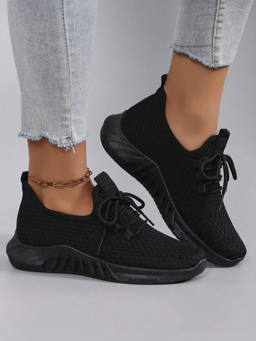 Spring New Women Lace-Up Casual Sports Shoes, Comfortable Breathable Lightweight And Wear-Resistant