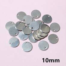20pcs Coin Style Round Charms Pendant DIY Jewelry Making Accessories - Silver - View 15