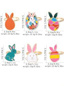 Creative Cute Rabbit Animal Shaped Napkin Ring, Tabletop Decoration