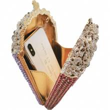 Luxury Women Popcorn Rhinestone Clutch Evening Bag Crystal Clutch Purses Diamond Clutch For Women Evening Party - Multicolor - View 5