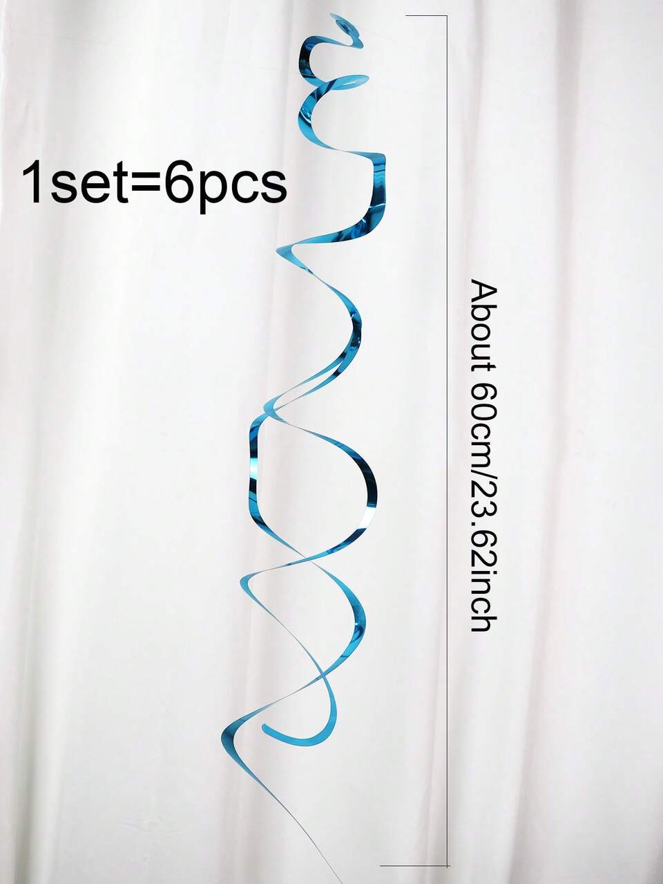 6pcs Solid Hanging Swirl Decoration,Christmas
