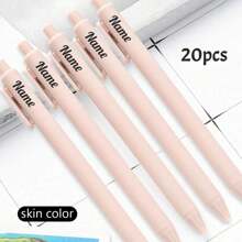 1/2/5/10/20pcs Custom Engraving Color Ballpoint Pens, Back To School Supplies For Kids, Personalized Pens Ballpoint With Name, Personalized Wedding Pen, 14.4cm/5.66in, Pink/White/Mint Green/Sky Blue/Light Blue/Yellow/Light Yellow/Light Purple/Purple/Skin Color, Customized Couple Pen, Personalized Bridesmaid Pen, Groomsman Pen, Office Decor - Multicolor - View 53