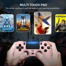 [Upgraded] Wireless Controller For P-S4 Romote Compatible With P-S4/Slim/Pro/Windows PC, Controller For P-S4 With 3.5mm Audio Jack, Touch Pad, Six Axis Motion Control, Charging Cable - 粉色 - 查看 3