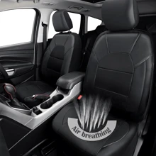 Funda Asiento Coche para la mayoría de los modelos, 9 Piezas Delanteros y Traseros Juegos de Cubreasientos Interior Accesorios - Negro - Ver 5