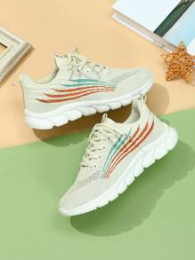 Spring/Summer Women's Multicolor Lightweight Breathable Walking Sneakers, Non-Slip Athletic Fashion Sports Shoes, Mesh Fabric Fitness Casual Trainers