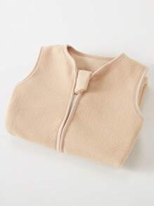 Infant Fleece Sleeping Bag, Solid Color Newborn Unisex Sleeveless Anti-Kick Sleeping Bag, All Season Sleepwear - Multicolor - View 9