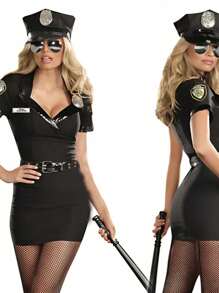 3 Stück/4 Stück sexy und witzige Polizei Rollenspiel Kostüm Accessoires, Valentinstags Geschenk für deinen Partner - Verschiedenfarbig - Übersicht 11