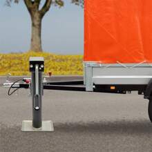 Quiltern "10-Inch 1T Jack - 1000lb Trailer Jack, Hand Crank RV Accessory, Flat Support Leg, Manual Jack 1000lb" - Silver - View 4