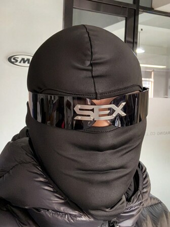 POLASUP 1 st pojkebokstäver tecknad sci-fi y2k hjärtdekor metalltillbehör helbågade glasögon, mode maskeradglasögon, svarta/flerfärgade, sexiga tjejer cyberpunk apa kung spel rekvisita hårtillbehör, cosplay partyglasögon för sommarstrandsemester, utomhus, resor