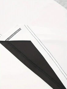 Men's Knitted Sleeveless Shirt, Contrast Color Patchwork Top, Casual Distinctive Sports Tank Top, Suitable For Summer Fitness, Leisure And Outdoor Activities - Grey - View 4