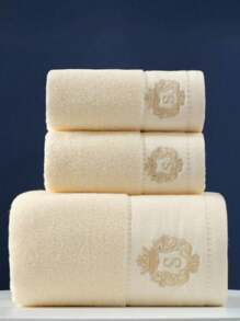 1 pieza Toalla bordada con corona, suave y absorbente - Adecuada para baño, gimnasio, hotel, uso diario. Excelente para regalos de Navidad, Halloween, Acción de Gracias, decoración del baño del hogar, decoración de otoño, de vuelta a la escuela para salón de belleza, baño del hogar