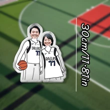 1 Cuscino personalizzato a forma di pallone da basket - Foto personalizzata, regalo ideale per lui, lei, il tuo ragazzo, la tua ragazza, papà, mamma, famiglia e amici | Perfetto per la decorazione d'interni - divano, letto, auto, sala da tè, camera da letto, soggiorno | San Valentino, compleanno, matrimonio, Natale - Carica le immagini per personalizzare i cuscini - Visualizzare 8