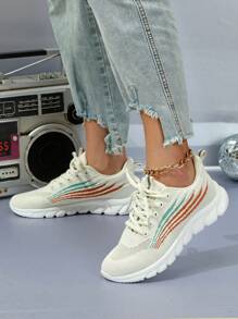 Spring/Summer Women's Multicolor Lightweight Breathable Walking Sneakers, Non-Slip Athletic Fashion Sports Shoes, Mesh Fabric Fitness Casual Trainers