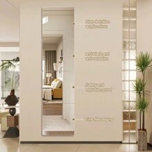 4 pièces Ensemble de carreaux de miroir, miroir doux acrylique DIY combinable pour décoration murale avec adhésif et anti-chute, miroir acrylique trempé incassable, sans cadre et auto-adhésif - idéal pour la chambre à coucher, la salle de gym et le placard, installation facile, design gain de place