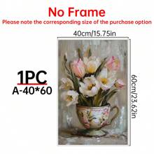 1 bức tranh hoa mùa xuân hoa tulip có thể in nghệ thuật treo tường học thuật nhẹ nhàng trang trí thẩm mỹ nghệ thuật hoa mùa xuân vải canvas trang trí tường cho phòng khách, phòng ngủ, áp phích hiện đại cho phòng, đồ trang trí phòng, trang trí nhà cửa, trang trí phòng thẩm mỹ, trang trí phương Tây - Nhiều màu - Xem 14