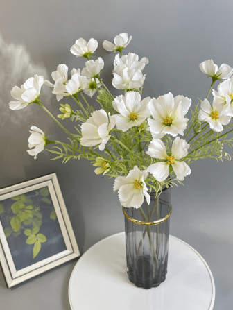 1 件/3 件人造花欧式雏菊花束，5 头，适用于 DIY 花墙、场景布置、客厅和卧室花瓶插花、婚礼、派对装饰、办公桌装饰。秋季和春季叶收获、房间装饰、家居装饰、厨房装饰、婚礼装饰、餐桌装饰、中心装饰、办公室装饰、花园装饰、户外装饰、秋季装饰、秋季