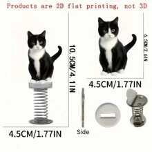 1pc Black And White Acrylic Cat Figurine Desktop Decor, Suitable For Desktop Spring Ornaments, An Ideal Gift For Parents And Friends Back To School