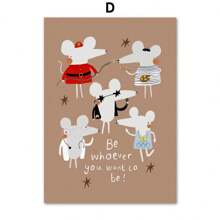 1PC London Bus Queen Car Peace Mouse Bat Wall Art Canvas Painting Nordic Posters And Prints Wall Pictures Baby Kids Room Decor No Frame