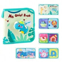 Libro de tela resistente a los desgarros como juguete educativo para bebés - Con papel crepitante, impermeable, libro de tela 3D, libro de rasgado silencioso, juguete educativo e intelectual de libro de tela suave - Multicolor - Ver 9