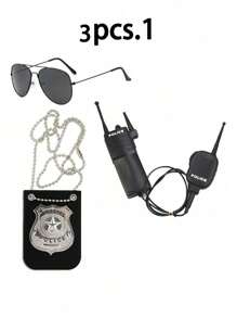 3 Stück/4 Stück sexy und witzige Polizei Rollenspiel Kostüm Accessoires, Valentinstags Geschenk für deinen Partner - Verschiedenfarbig - Übersicht 10