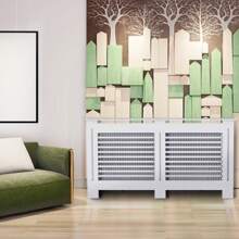 Heizkörperverkleidung Weiß Abdeckung Holz: 92*172*19cm Moderne Heizkörperverkleidung aus MDF für Schlafzimmer Wohnzimmer Zuhause Büro extra groß