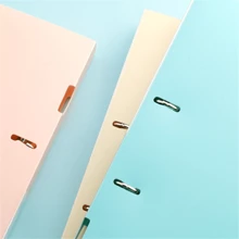 1 Peça Pasta com Argolas de 4 Anéis e 2 Furos Tamanho A4, Organizador de Arquivos com Camada Dupla Removível para Documentos, Exames e Papéis, De Volta às Aulas, Material Escolar