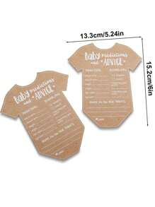 5/10/20 件性别揭示 DIY 牛皮纸装饰卡片、儿童洗礼派对装饰背景挂饰、婴儿洗礼派对装饰建议与祝福 - 棕色 - 查看 6