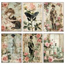 24 Sheets Flower Scrapbook Paper, Sunflower Rose Scrapbook Ppaper Pad For Art Picture Frame Clip Gift Box Packaging Decoration, Background For Student Material Paper Spring, Easter, Back To School Gifts, Mother's Day Decorations, Vision Board Decoration