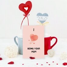 1张精美情人节贺卡，适合送给家人，附赠4个彩色信封，情人节礼物送给妈妈，生日贺卡送给她/他 - 彩色 - 查看 4