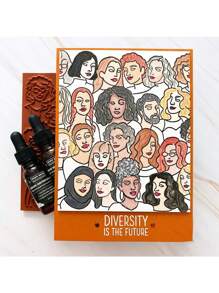 WUPARRSS 1 件全新创意手工 DIY 金属切割模具，带有不同人物的方形背景，采用优质碳钢压花切割模具纸板制成，适用于剪贴簿、相册框架、卡片、信封、邀请函