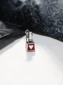 1pc Simple Unique 925 Sterling Silver Lipstick DIY Pendant Women Fine Jewelry Gift