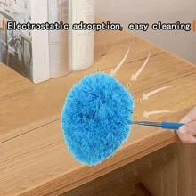 1pc Extendable Crevice Duster, Flexible Fan Cleaner, Reusable Multi-Function Duster Brush, Household Cleaning Tool, Extendable Crevice Cleaner, Duster, Feather Duster - Blue - View 4