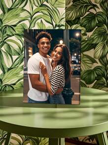 1Pc Gepersonaliseerde Foto's Naar Canvas Afdrukken - Canvas Afdrukken Met Uw Foto's Op Aangepaste Wandkunst Voor Slaapkamer, Van Gogh, Woonkamer, Bruiloft, Baby, Huisdier, Familie, Liefde, Koppel, Vriend, Foto, Foto, Ingelijste Wandkunst, Geschenk, Beste Vriend Geschenk, Familie Geschenk, Verjaardagscadeaus, Geschenk Voor Familie/Vriend/Vriendin/Vriendje