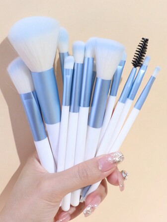 12 piezas Juego de brochas de maquillaje profesional, que incluye brochas para polvo, rubor, sombra de ojos, pestañas, rostro, herramientas de maquillaje cosméticas completas, juego de brochas, kit de brochas de maquillaje, set de brochas de maquillaje, kit de maquillaje completo, set de brochas, set de brochas de maquillaje, set de regalo de maquillaje, set