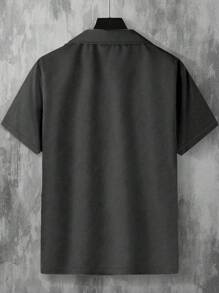Chemise ample à manches courtes d'été pour hommes avec imprimé graphique décontracté