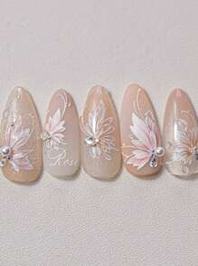 1pc 5D Cute Flower Nail Stickers Self-Adhesive Manicure Decal DIY Charms Foils Decor Nails DIY Nail Supplies  Press On Nails