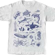 Women Y2K Aesthetic Graphic Baby Tees Short Sleeve Crewneck Fitted Crop Tops Teen Girl Summer Vintage White T Shirt - 白色 - 查看 1