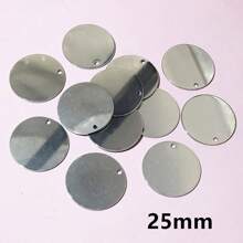 20pcs Coin Style Round Charms Pendant DIY Jewelry Making Accessories - Silver - View 9