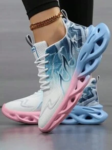 Women's Casual Comfortable High-Top Sports Shoes, Outdoor Running Thick-Sole Basketball Sneakers
