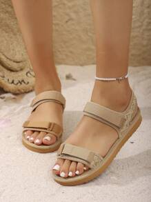 2025 New Anti-Slip Soft Sole Outdoor Plus Size Women's Beach Sandals, Casual Summer Beach Sport Sandals