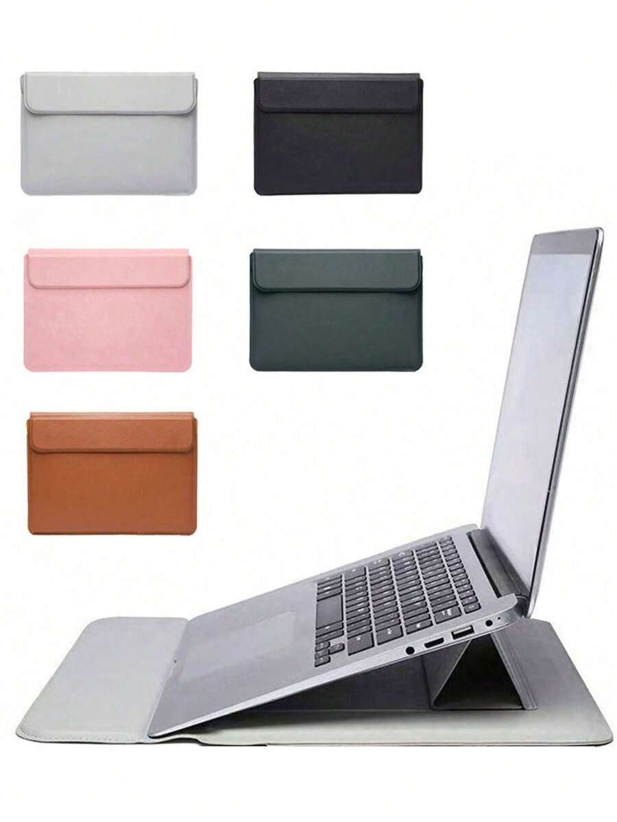 1pc Lightweight Portable Laptop Magnetic Stand Sleeve Case, Protective Padded Sleeve With Stand Function, Fits 13", 14", 15" Laptops And Tablets, Scratch-Resistant, Foldable And Stable Stand For Office Use - Multicolor - View 1