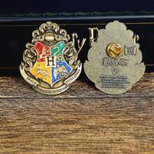 Harry Potter Harry Potter Badges, Hogwarts Four Great Colleges Brooch, Vintage Decorative Metal Brooch, For Jewelry, Accessory, And Gift, Surrounding Hogwarts Gift, Badges For Backpack Badges Fashion Decorations Gifts[Officially Licensed],School Supplies,Back To School