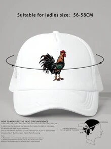 1pc Women's Outdoor Printed Star Mesh Sunhat, Adjustable UV Protection Casual Hat Suitable For Spring/Autumn Travel, Beach, Unisex Y2K Style Sun Hat