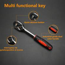 53-Piece Auto Repair Tool Set Multi-Function Ratchet Socket Wrench Xiaofei Fast Set Tool Box - Orange - View 4