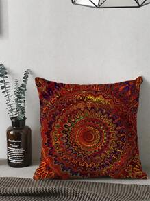 2 Stücke Neu Eingetroffene Beliebte Rote Mandala Muster Serie Polyester Kurzflor Kissenbezug/Kissenhülle