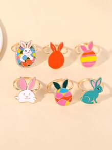 Creative Cute Rabbit Animal Shaped Napkin Ring, Tabletop Decoration